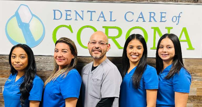 The clinical support team at Dental Care of Corona