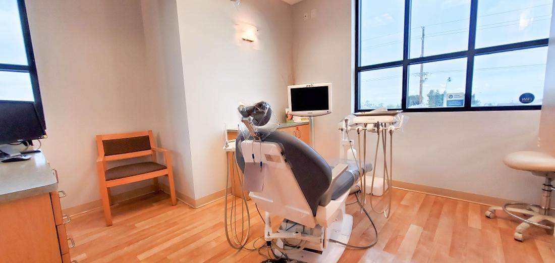 The treatment room at Dental Care of Corona